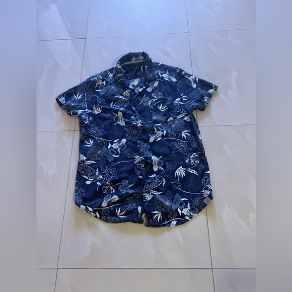 Womens Summer Tops - Blue Blouse / Shirt - Elastane - Floral - Casual Free Plane - Picture 4 of 16